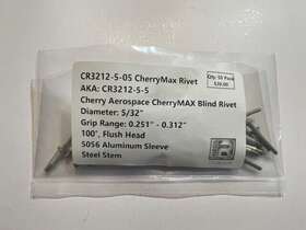 Cr3212-5-05 Cherry Aerospace Alt Cr3212-5-5 Cherrymax Rivet 50/pk New Surplus