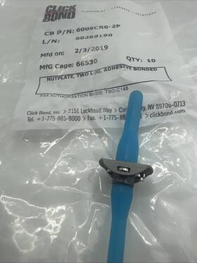 Cb6009cr6-2p Click Bond Nutplate 3/8-24 Locking Clip-retained Two-lug