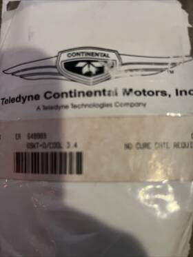 649989 Continental Tcm Teledyne Motors Pn # Gasket Oil Cooler Aircraft Part