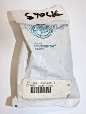 652436-1 Continental Package Of 10 Clamps Sealed Bag Old Stock