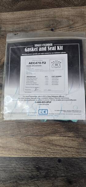 Aec470-t2 Continental Single Cylinder Gasket And Seal Kit New Eci/titan Products