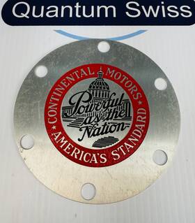 O200-o65 Continental Piper Cub Super O65 O200 Motors Powerful As The Nation Propeller Spinner Badge Nos