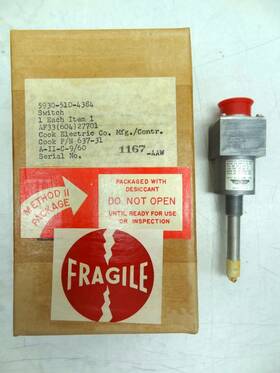 637-31 Cook Electric Co. Diaphlex Diaflex Aviation Thermostat Temperature Sensing Switch 26v