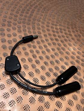 18253g-06 David Clark Helicopter To Aircraft Headset Adapter Excellent
