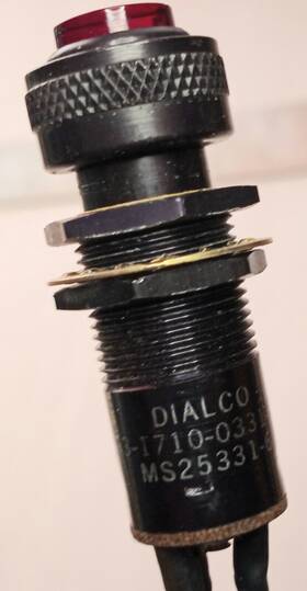 803-1710-0331-504 Dialco Ms25331-6 Push-to-test Indicator Light Switch Aircraft
