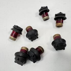Dialight 270-1930-702 Lot Of 7 Corp. Panel Light P/n Ms25010a Red Indicator Lamp Filter