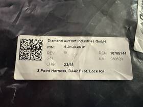 5-01-2g0701 Diamond 3 Point Harness Da42 Aircraft Seat Belt Brand New