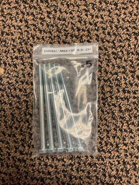 Din931-m8x130-8.8-zp Diamond Aircraft Nose Wheel Axel Bolts P/n Bundle