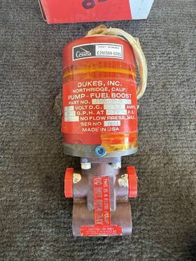 Dukes 1500-00-38 Cessna C291504-0205 Fuel Boost Pump Core