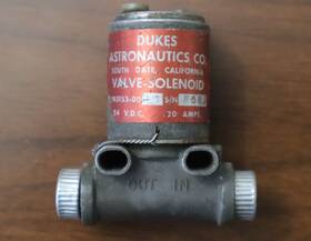 3153-00-9 Dukes Astronics Astronautics Solenoid Valve With Caps 24v