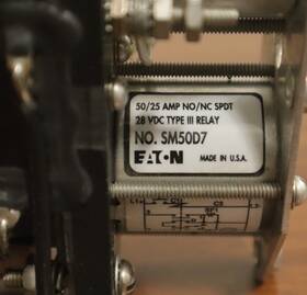 Sm50d7 Eaton Relay Solenoid 50/25 Amps No. 28 Vdc Type 3