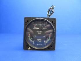 22-804-032-10 Edo-aire 3-in-1 Engine Gauge With Connector P/n Warranty 0126-1721