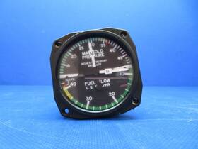 0824-135 Edo-aire 98675-2 Piper Manifold Pressure Fuel Flow Gauge P/n Warranty