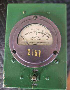 Me-11a Electro Impulse Labs Inc Me-11a/u Lab R-f Wattmeter And Handle Navy Dept Bureau Ships