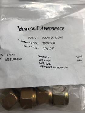 Ms21044n8 Esna 8 Military Fasteners Nut Self-locking 1/2-13