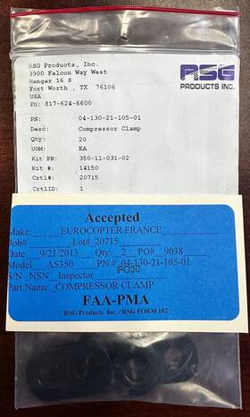 04-130-21-105-01 Eurocopter France Compressor Clamp With Faa-pma