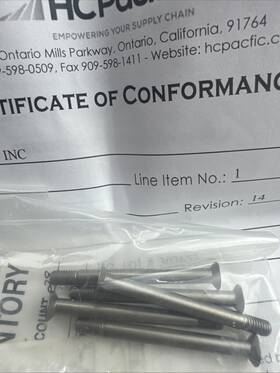 Nas1580v3t28 Fit Industries 5 Screw Aerospace 10-32 1 3/4 Inch Grip Titanium