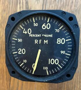 8dj13aes General Electric Vintage Aircraft Indicator Tachometer 0-110 Rpm