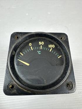 8dj23aac-2 General Electric Ge Aircraft Carb Temperature Gauge Chipped Paint Minor Rust Untested