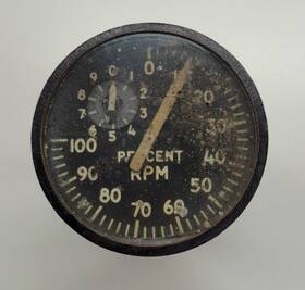 Ms28000-1 General Electric 8dj43aam Jet Turbine Engine Percent % Rpm Gauge Gage Tach Tachometer -
