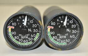 Lxh2u General Electric 8dj81 Ge Lxg N1 And N2 Percent Of Rpm Indicators - Boeing 727 Free Ship