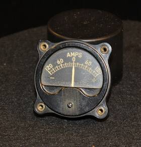 D-120 General Electric Co Vintage Bu Aero Amp Meter Aircraft Instrument Amps To 120