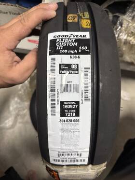 301-028 Goodyear 006 6.00-6 Flight Custom Iii New With Tube 1