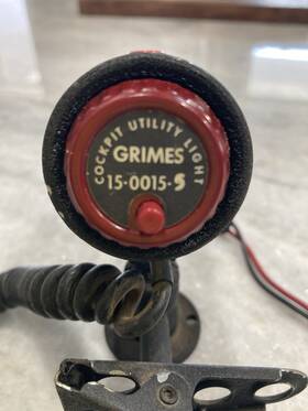 15-0015-5 Grimes Cockpit Utility Light As Pictured Used Airplane Aviation