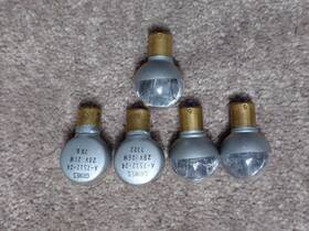 A-4174-12 Grimes Aircraft Bulb 5 Pack Vintage Good Bulbs