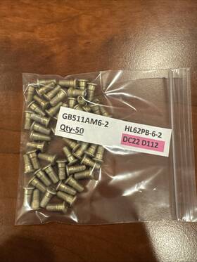 Hl62pb-6-2 Grumman Hi-lok Gb511am6-2 Quantity- 50 New. Dc22 D112