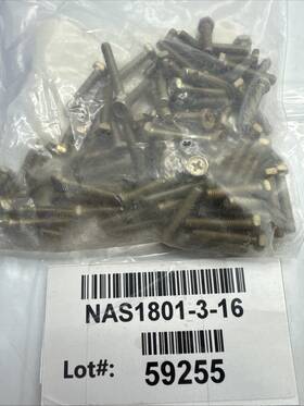 Nas1801-3-16 Heartland 97 Screw 1 Inch Long 10-32 Hex Cruciform