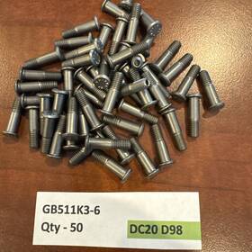 Gb511k3-6 Hi-lok Quantity- 50 Pin Rivets New. Dc20 D98