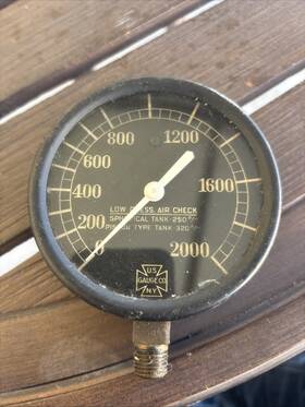 2-43-c Hill Air Instruments Inc 1/2-43-c Aw3-1/2-43-c Instrument Pressure Gauge