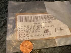 Tp33-pw-102 Honeywell 887030-89 Spacer Sleeve Turbine Engine Pw Pratt And Whitney 887040-89