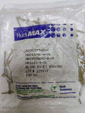 Hr3243-4-06 Huck Fasteners Huckmax Prot. Head Alum Os Blind Rivet-same As Cherrymax Cherry