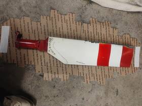 369d21613-11 Hughes Hughes369 Tail Rotor Blade Spent Prop 1/2
