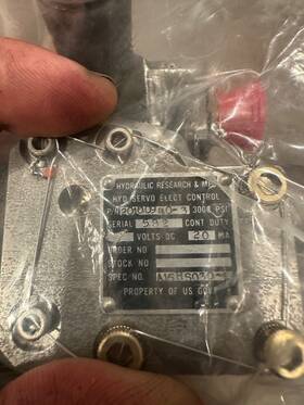 A15hs030-1 Hydraulic Research & Mfg 20100940-3 Hyd Servo Elect Control And