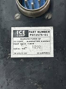 P072575-01 Ice Corp P07257501 Propeller De-ice Timer 28 V 20 Amp