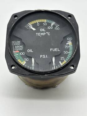 850493-519 Insco 9017-1007 Eng Aero Commander 3 In 1 Temperature Pressure Gauge