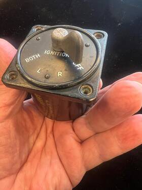 An3212-1 Jos Pollak Corp Vintage 2.25 Inch Aircraft Magneto Switch Jos.pollak