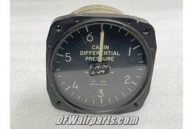254bk-10-086-14120 Kollsman Vintage Airliner Douglas Dc-6 Cabin Differential Pressure I 254bk-10-086-14120 Kollsman Vintage Airliner Douglas Dc-6 Cabin Differential Pressure I