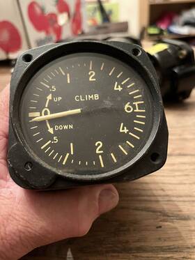 731kn-04m Kollsman 731kn-02 1940s Vsi Rate Of Climb Indicator With Adjusting Knob Pn