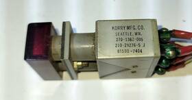 270-1362-005 Korry Illuminated Pushbutton Switchlight Inch No2 Fire Burner Legend