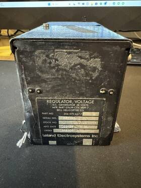 206-075-447-007 Leland Electrosystems 07639-csv 1829-7 Bell Helicopter Voltage Regulator Damaged Ber