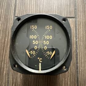 77b204 Lewis Eng Co Vintage Engineering Us Military Gauge Dual Temp Model