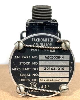 Ms25038-4 Lsi 32164-015 Tachometer Generator An P/n Mfrs Pole Type 2