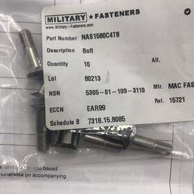 Nas1580c4t8 Mac Fasteners 10 1/4-28 18/32 Inch Long Pack Of