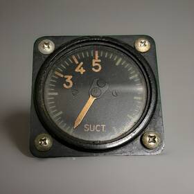 6704-1805 Manning Maxwell And Moore Suction Gauge An5771-5 P# 6704-185 As Removed Cessna