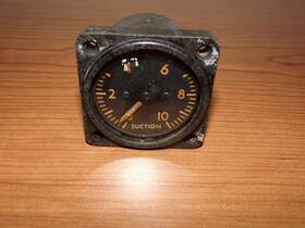 6704-185 Manning Maxwell & Moore Vintage Military Aircraft Suction Gauge And