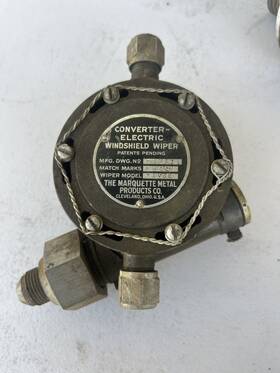 D12511 Marquette Metal Products Co. Vtg Converter-electric Windshield Wiper Aircraft